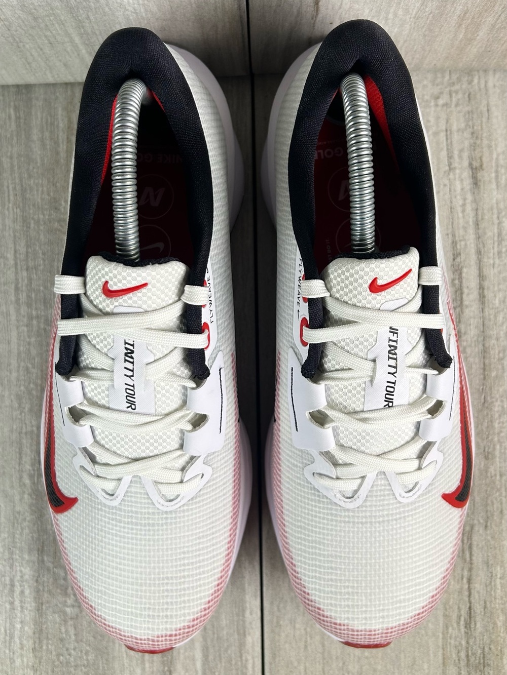 NEW Nike Air Zoom Infinity Tour 2 White Golf Sneaker Cleat Shoes Men’s Size 8 - Picture 7 of 11